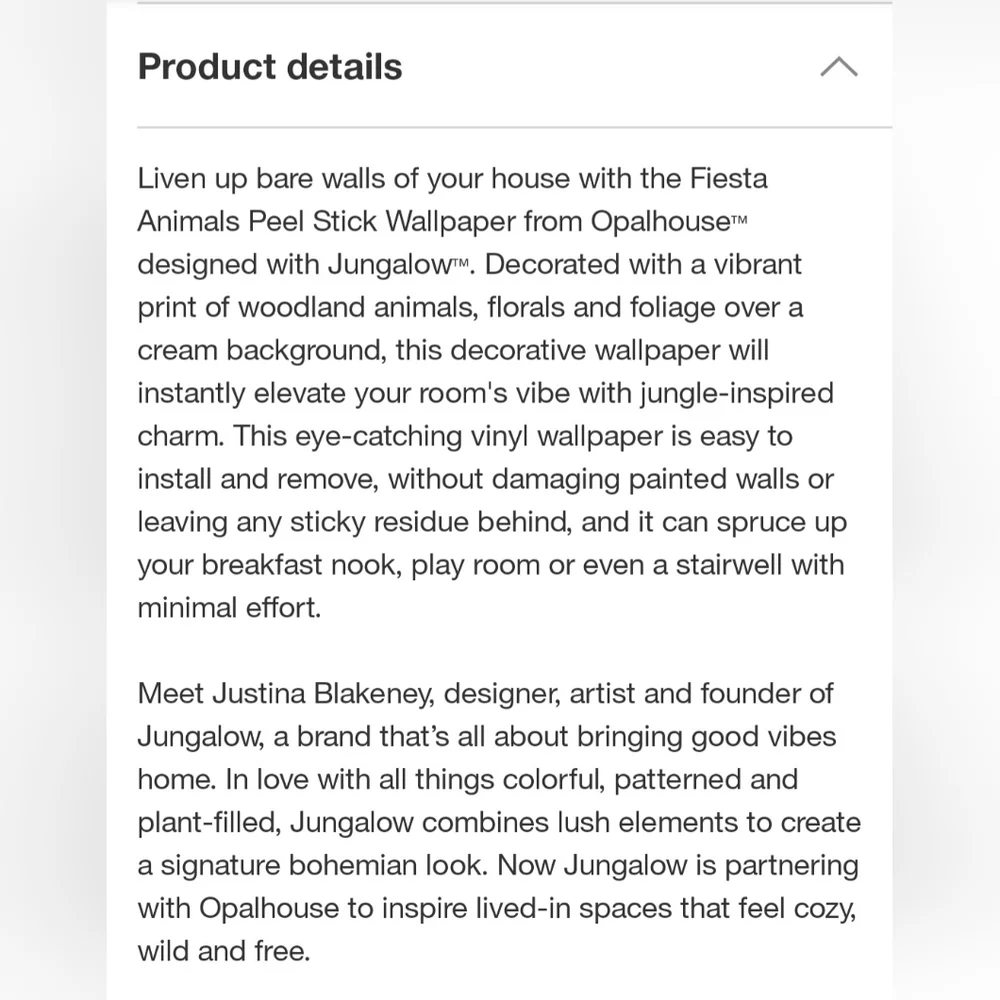 Opalhouse Fiesta Animals Peel & Stick Wallpaper Cream